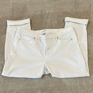 Loft Modern Crop Cream Jeans Size 14P